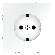 Изображение Розетка встраиваемая VOLTUM S70 с заземлением 16А, (белый матовый)